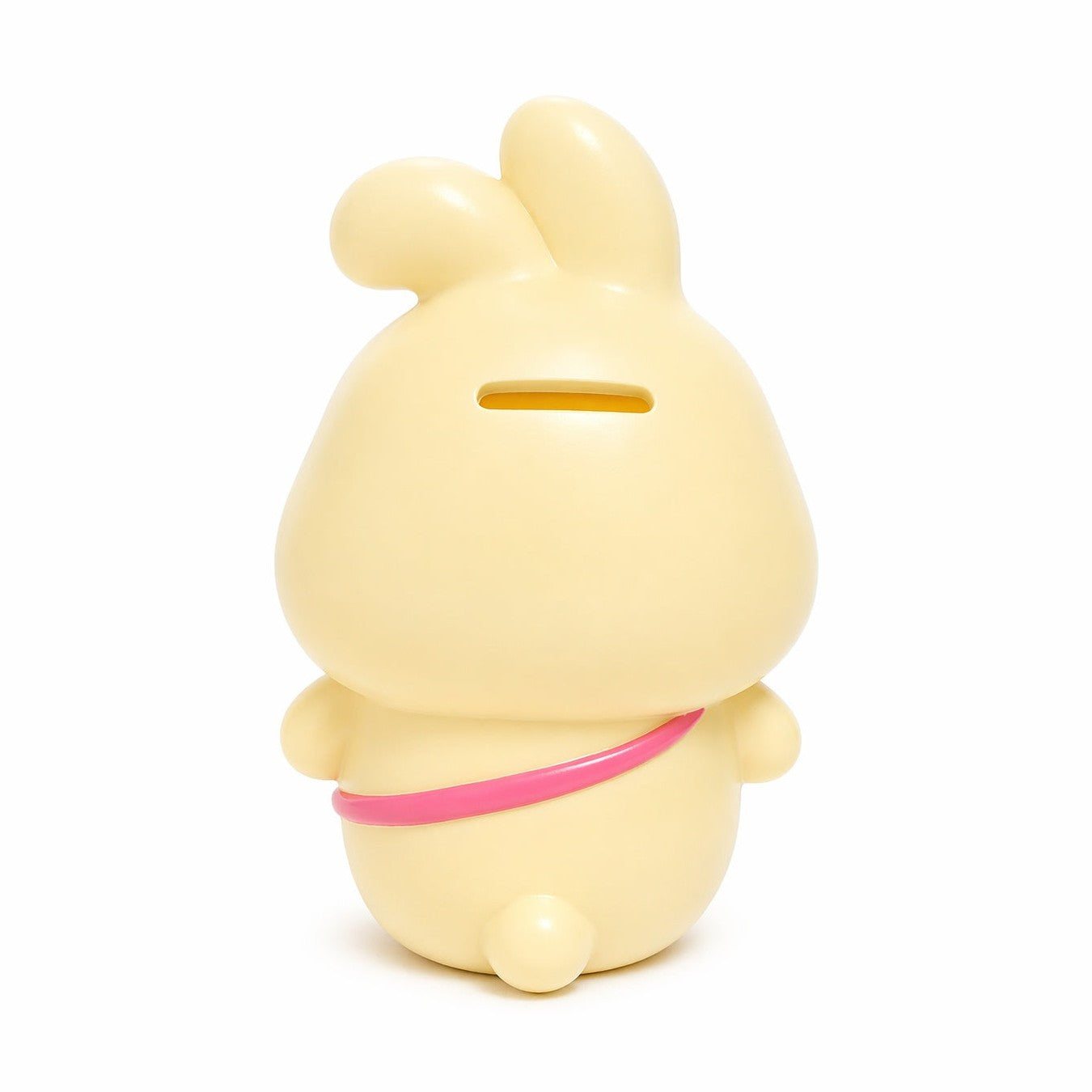 Pușculiță iepuraș crem, 20,5 cm, din plastic, cu capac inferior
