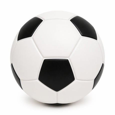 Pușculiță minge de fotbal, 13 cm, din plastic, cu capac inferior