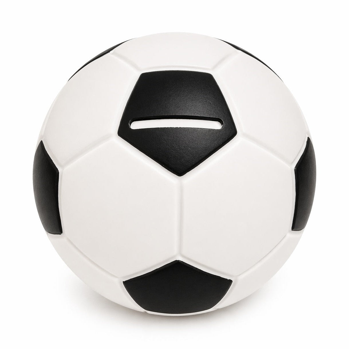 Pușculiță minge de fotbal, 13 cm, din plastic, cu capac inferior