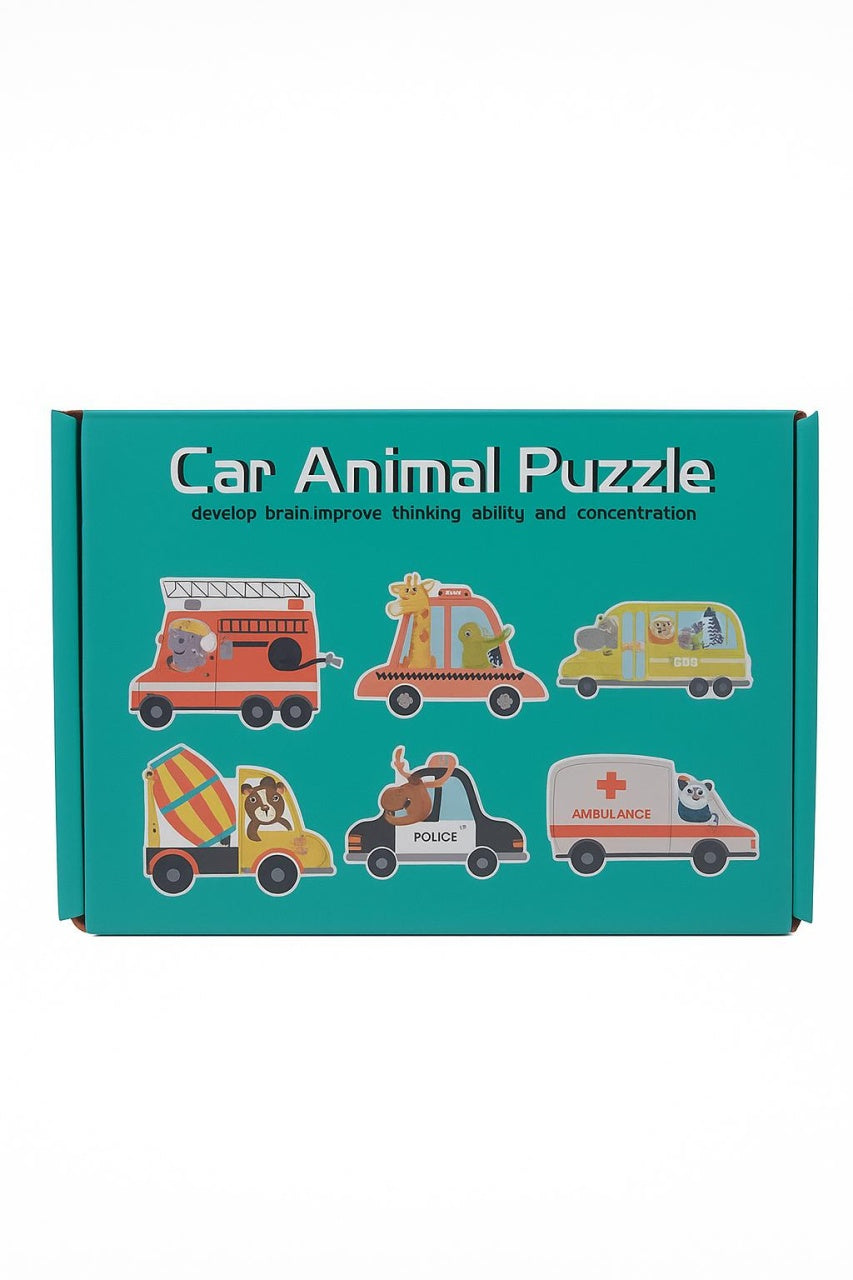 Puzzle Educativ pentru Copii , Car Animal Puzzle , Modele Diferite, 18x12cm