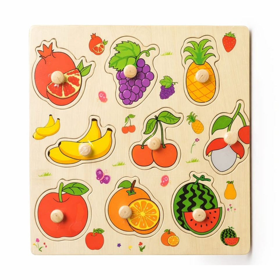 Puzzle Incastru din Lemn Educativ pentru Copii – Modele Diverse, 29x22cm