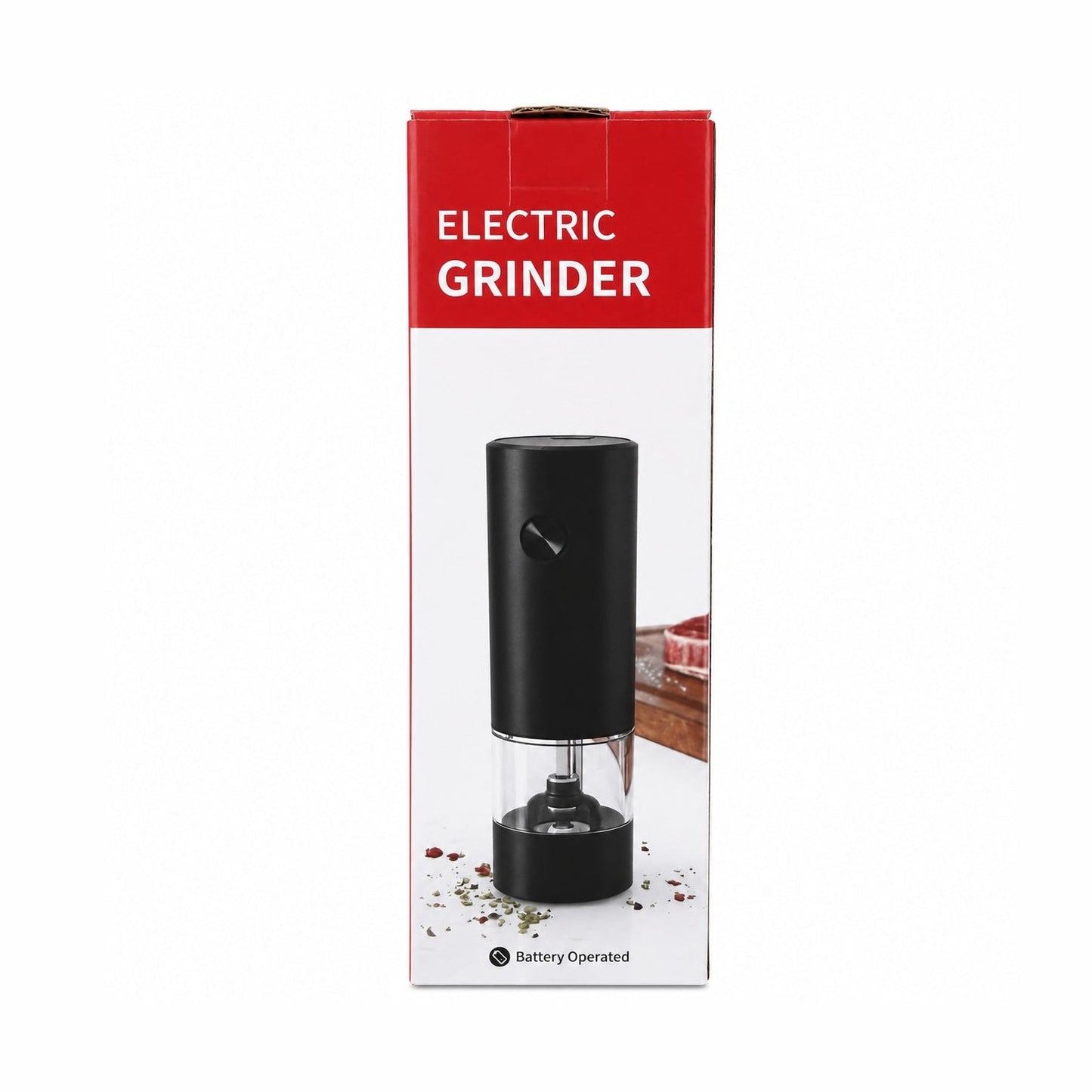 Râșniță Electrică pentru Sare și Piper, Neagră, 18 cm – Funcționare pe Baterii