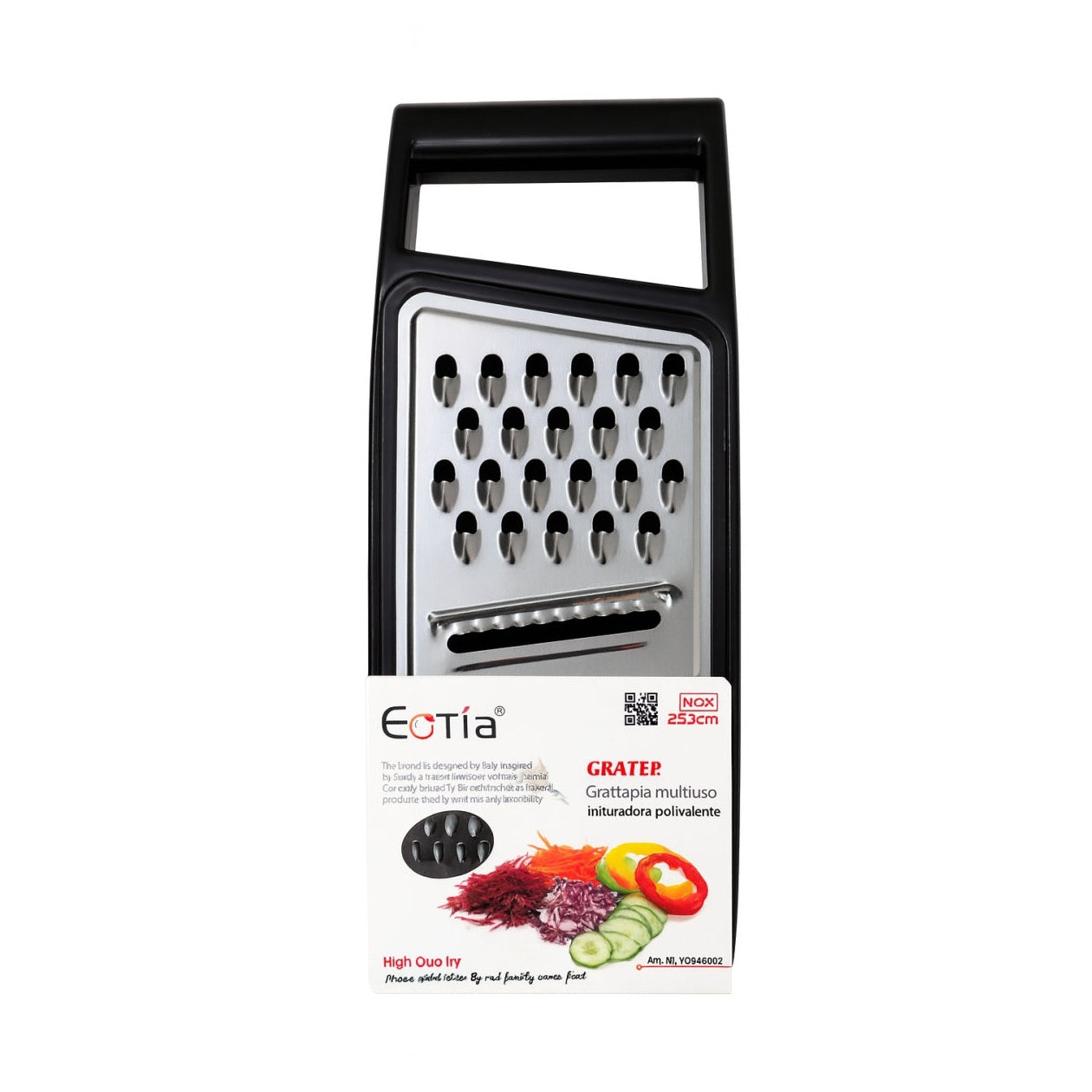 Rasnita multifunctionala Ectia, inox, design ergonomic, pentru legume si fructe