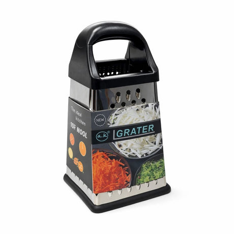 Razatoare bucatarie inox cu 4 fete 25x12.5 cm, recipient gradat 500 ml cu capac, set multifunctional