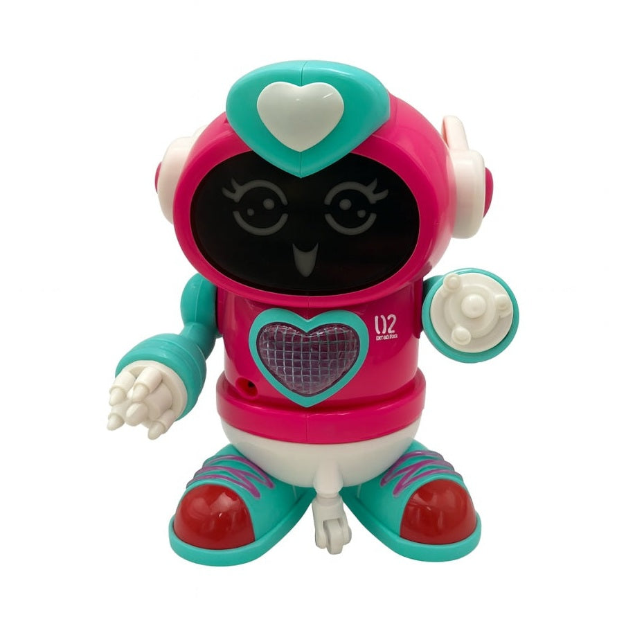 Robot Dansator 16x13 cm cu Lumini si Sunete , Jucarie Interactiva pentru Copii 3+