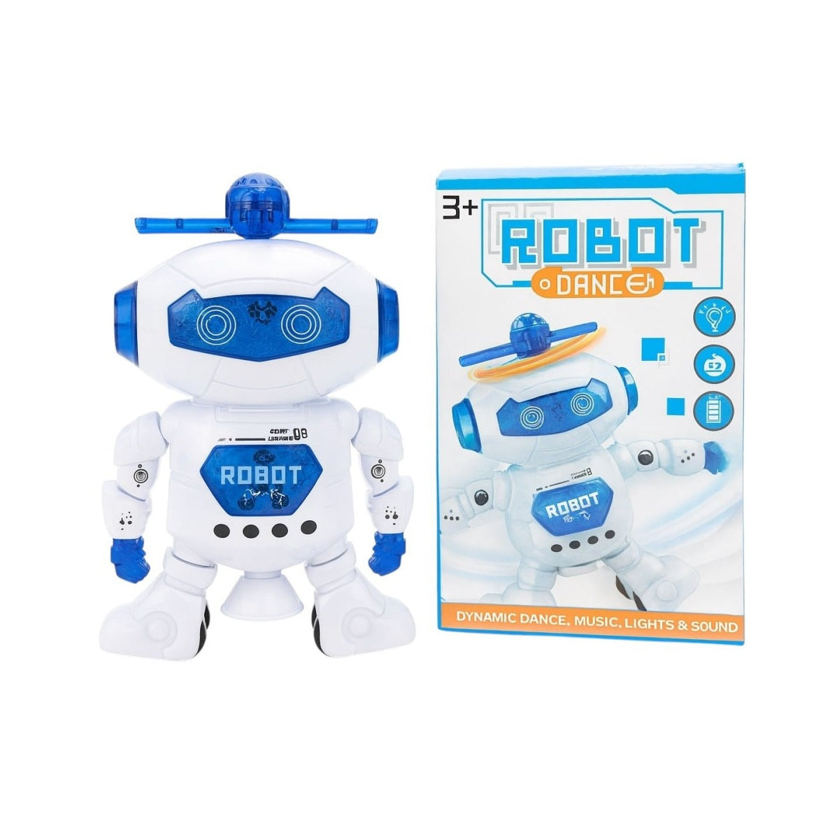 Robot dansator cu lumini si muzica , jucarie interactiva pentru copii 3+
