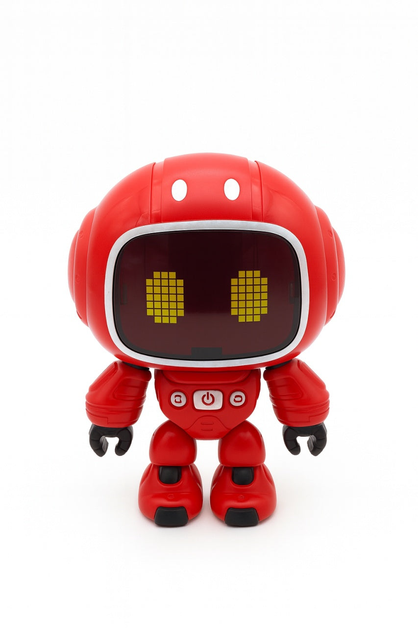Robot Interactiv 14.5x10 cm cu Lumini, Sunete si Ecran LED , Jucarie Inteligenta pentru Copii 3+