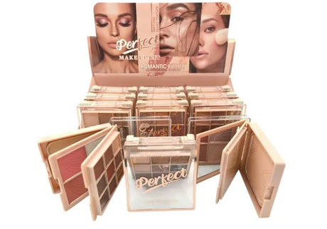 Romantic Color - Perfect Make-Up Kit Paleta 9 Farduri + 4 Blush-uri pentru Machiaj Complet