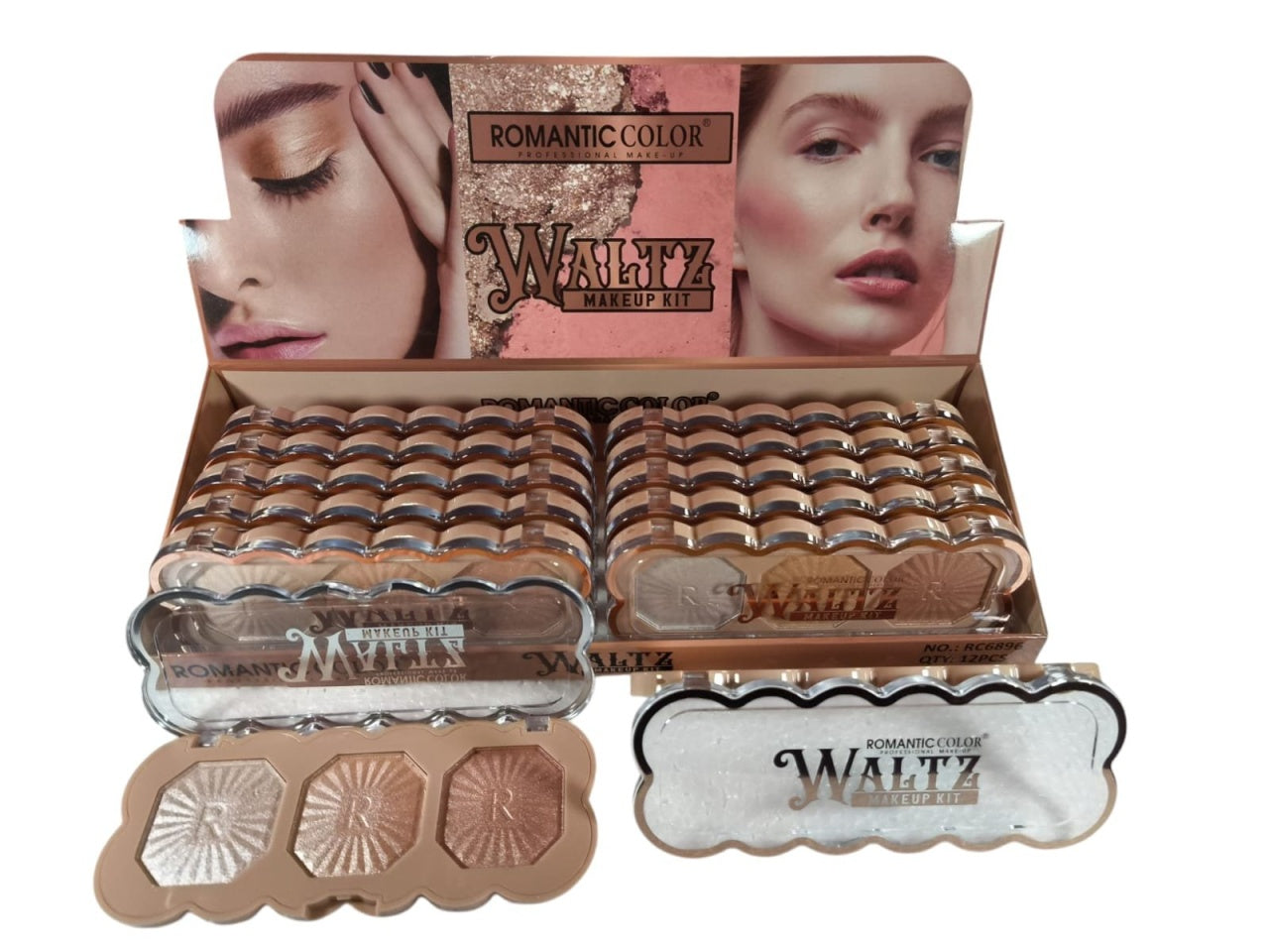 Romantic Color Waltz , Kit Machiaj cu 3 Culori Blush Fard de Obraji Pigmentat Catifelat
