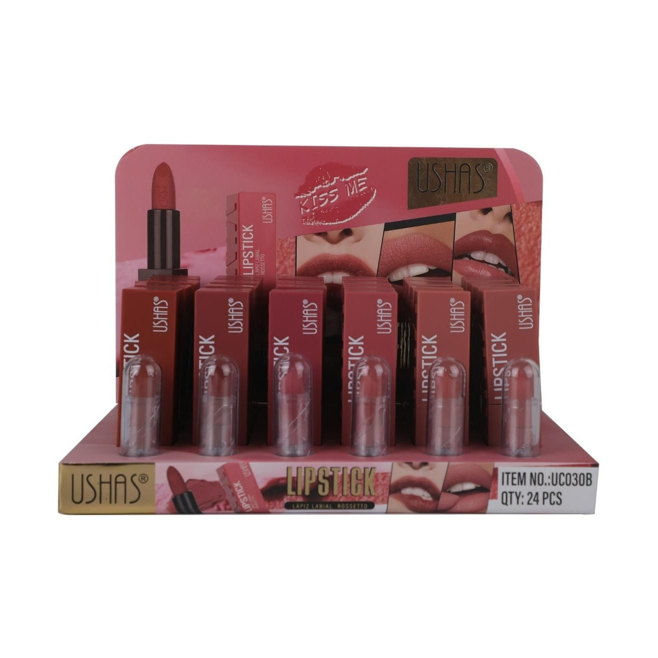 Ruj Matte USHAS Rossetto 3.8g , Culoare Intense si Finisaj Mat de Lunga Durata