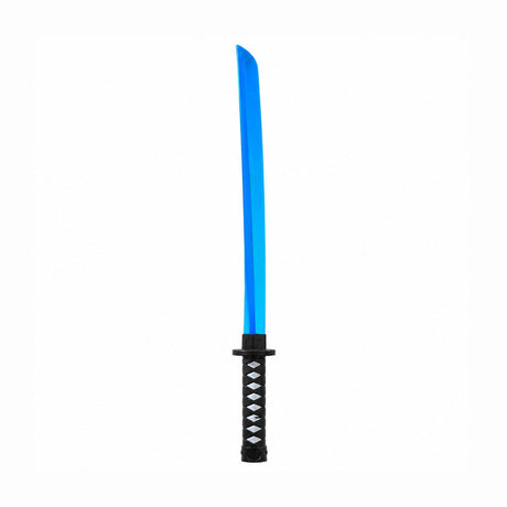 Sabie albastră cu teacă și lumini LED, 67 cm – sabie de jucărie din plastic pentru copii