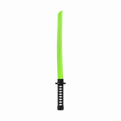 Sabie verde cu teacă și lumini LED, 67 cm – sabie de jucărie din plastic pentru copii
