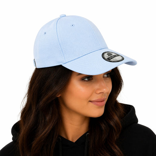 Sapca albastra deschis reglabila unisex, stil casual simplu