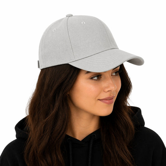 Sapca gri reglabila unisex, stil casual simplu