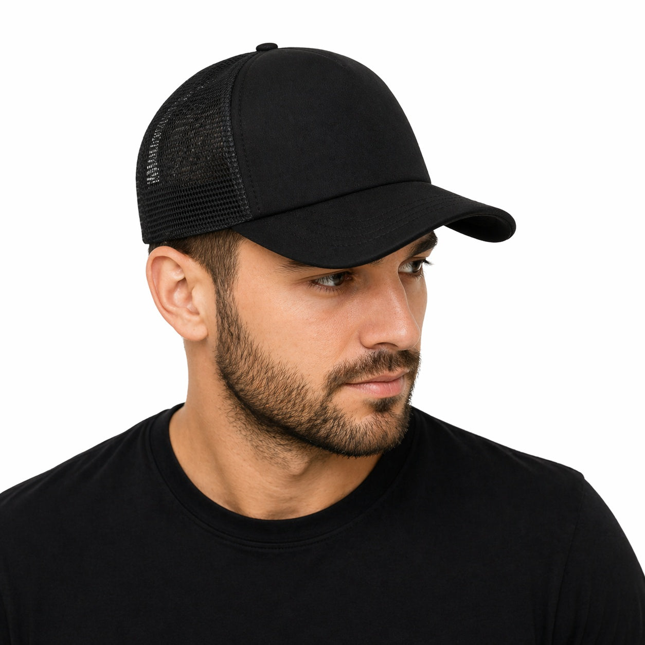Sapca neagra reglabila cu plasa, unisex, confortabila