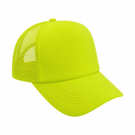 Sapca reglabila unisex cu plasa, galben neon, marime universala