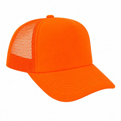 Sapca reglabila unisex cu plasa, portocaliu neon, marime universala
