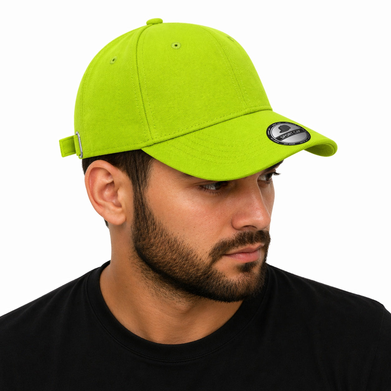 Sapca verde neon reglabila unisex, stil casual
