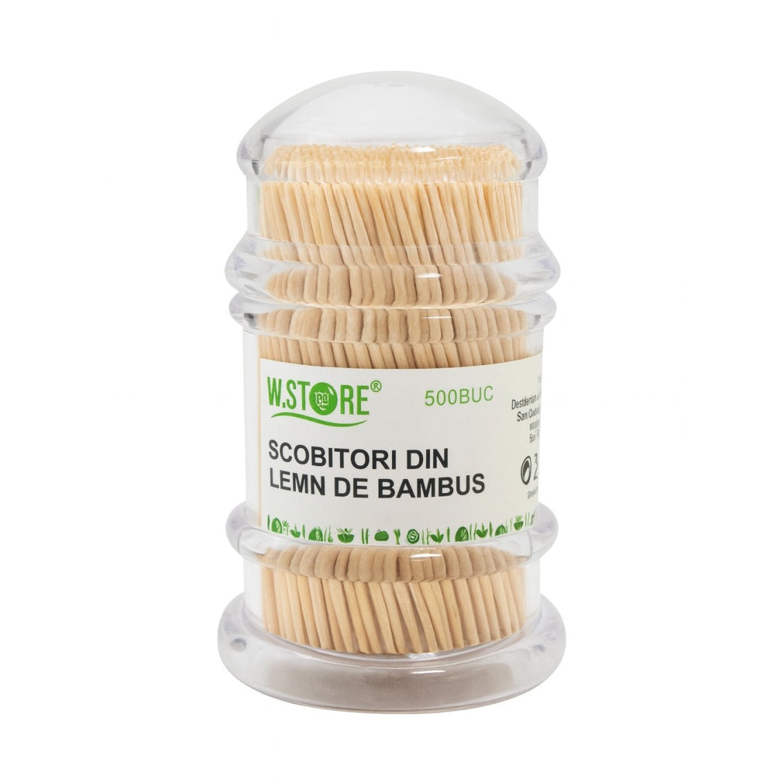 Scobitori din Lemn de Bambus W.Store, 500 buc, Rezistente si Naturale