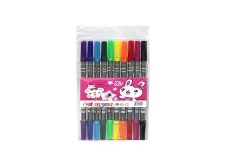 Set 10 carioci Colour Pen , culori vii si aplicare usoara pentru creativitate si desen,
