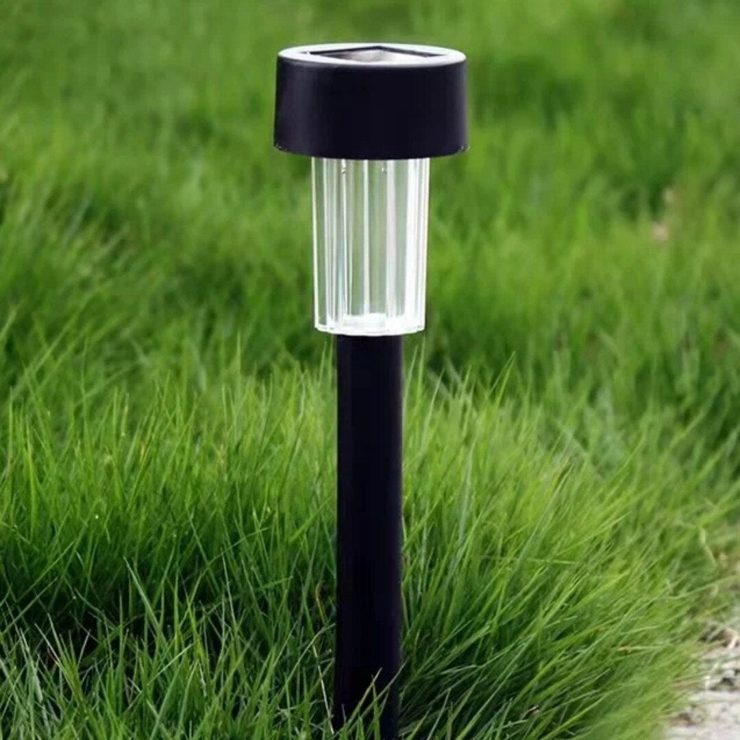 Set 10 Lampi Solare Gradina cu LED Lumina Calda, Iluminat Exterior Alei, Tarus Pamant