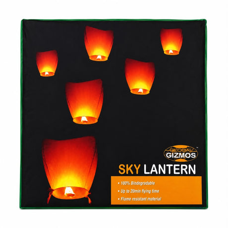 Set 10 Lampioane Zburătoare Sky Lantern, 100% Biodegradabile, pentru Nunți, Petreceri și Evenimente