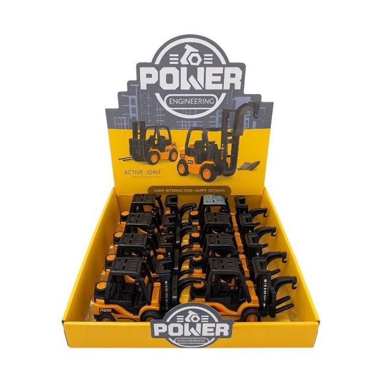 Set 10 Stivuitor jucarie mecanic , utilaj logistic pentru copii 3+