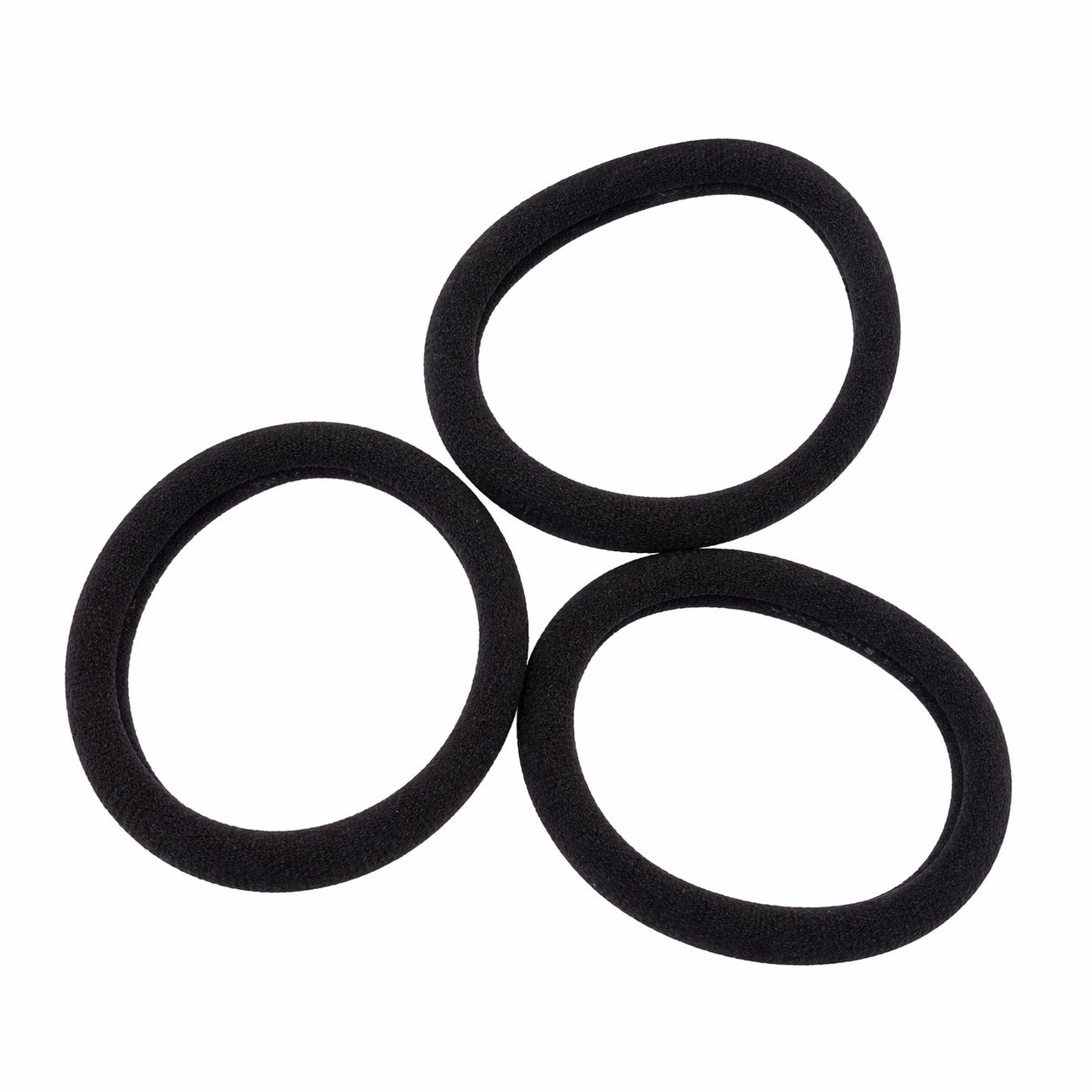 Set 100 elastice de păr negre din textil, rezistente, pentru uz zilnic