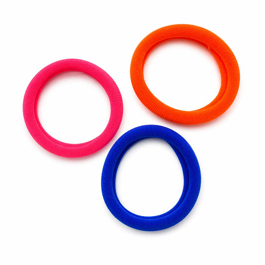 Set 100 elastice de păr textile multicolore, rezistente, pentru toate tipurile de păr