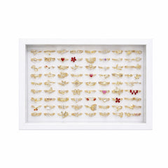 Set 100 inele aurii dama, modele diverse, marime reglabila, colectie eleganta ROXE