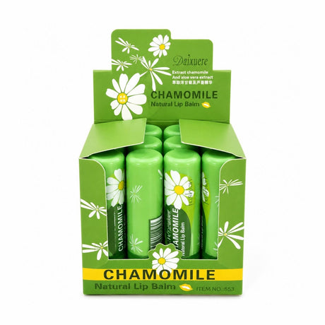 Set 12 Balsam de Buze cu Mușețel și Aloe Vera – Chamomile Natural Lip Balm Hidratant