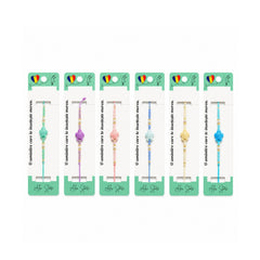 Set 12 Brățări cu Pandantiv Broscuță Colorată, Reglabile, Multicolore