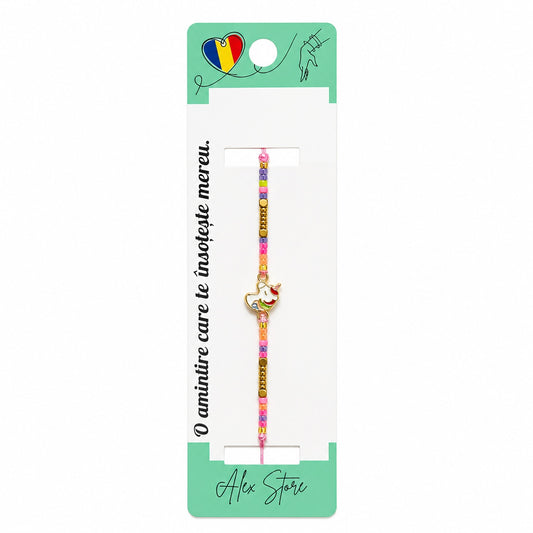 Set 12 Brățări cu Unicorn , Reglabile, Multicolore, Mărgele Colorate