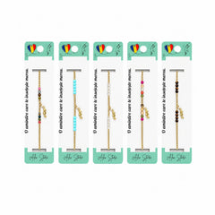 Set 12 Brățări de Mână Reglabile cu Pandantiv Căluț de Mare – Brățări Elegante cu Mărgele Colorate