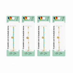 Set 12 Brățări de Mână Reglabile cu Pandantiv Fluturaș – Brățări Colorate