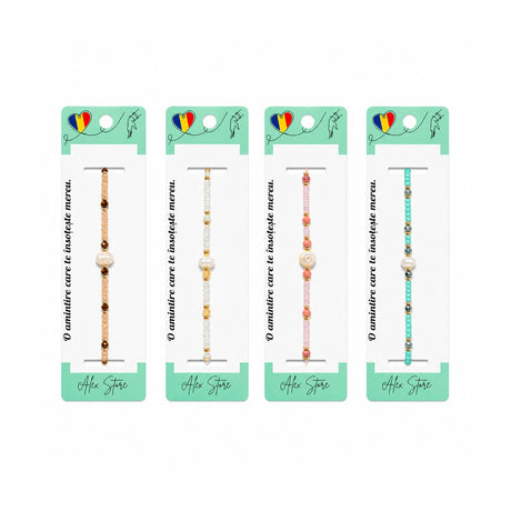 Set 12 Brățări de Mână Reglabile cu Pandantiv Perlat – Brățări Elegante cu Mărgele