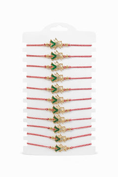 Set 12 Bratari Martisor Cosar Norocos cu Scara, Snur Reglabil, 20x11 cm