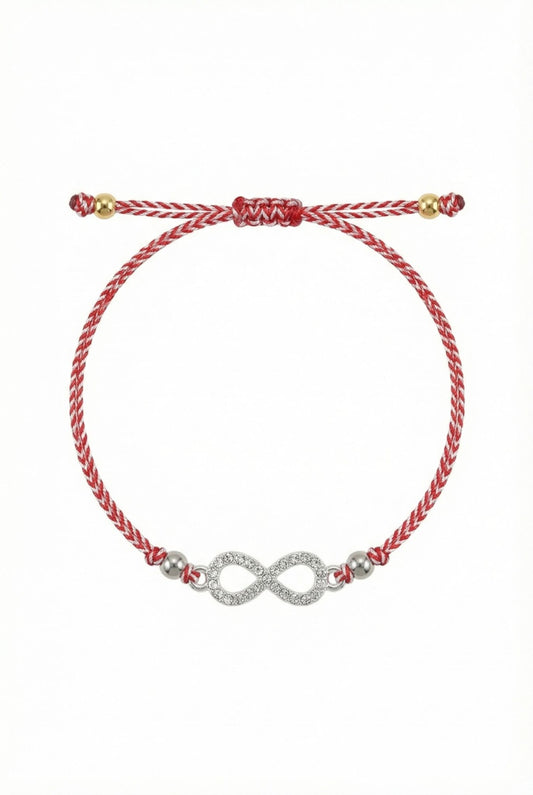 Set 12 bratari Martisor reglabile, Infinit cu cristale, Cadou 1 Martie