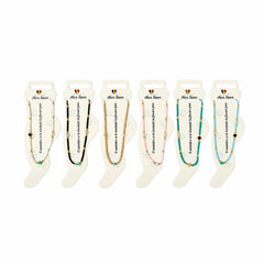 Set 12 bratari picior Roxe, 20cm, cu margele colorate, reglabile
