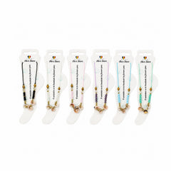 Set 12 bratari picior Roxe, 20cm, cu margele colorate si scoici, reglabile