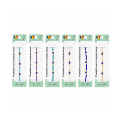 Set 12 Brățări Reglabile cu Pandantiv Ochi Protector – Mărgele Colorate, Accesorii Norocoase