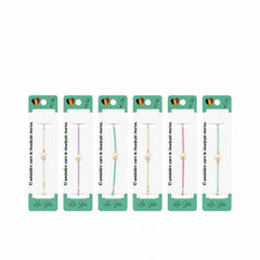 Set 12 Brățări Reglabile cu Pandantiv Perlat – Brățări Elegante cu Mărgele Colorate