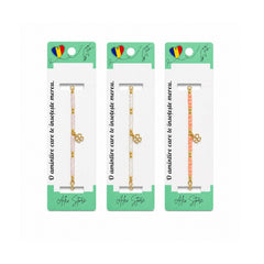 Set 12 Brățări Reglabile cu Pandantiv Trifoi Auriu – Brățări Elegante cu Mărgele