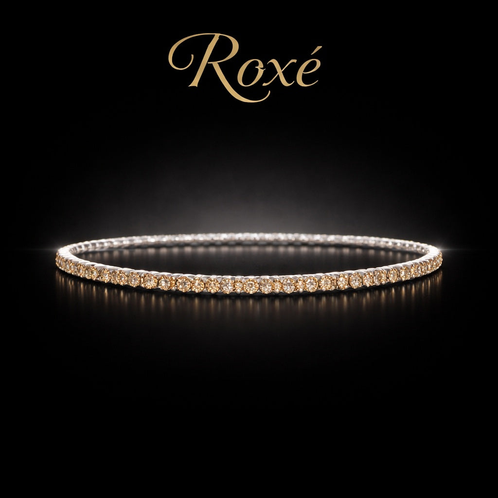 Set 12 bratari ROXE argintii elastice cu pietre aurii aramii elegante