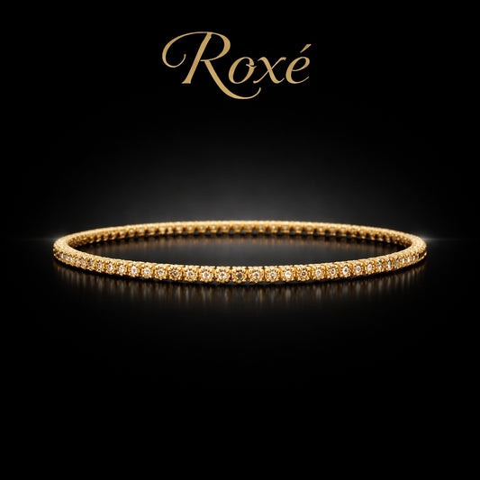 Set 12 bratari ROXE aurii elastice cu pietre aurii si aramii elegante