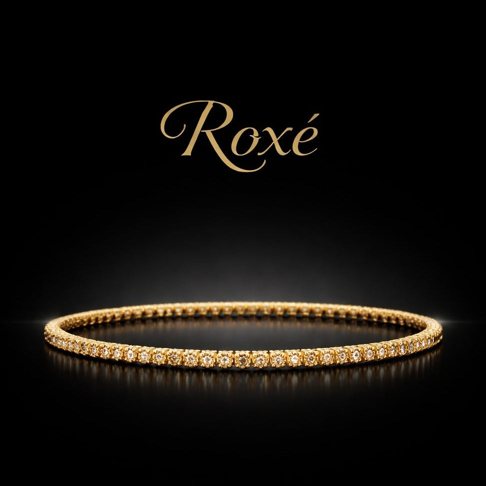 Set 12 bratari ROXE aurii elastice cu pietre aurii si aramii elegante