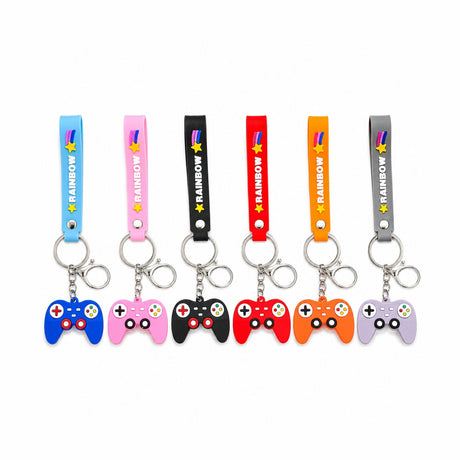 Set 12 Brelocuri Controller Gaming 4 cm pentru Chei și Ghiozdan – Diverse Culori