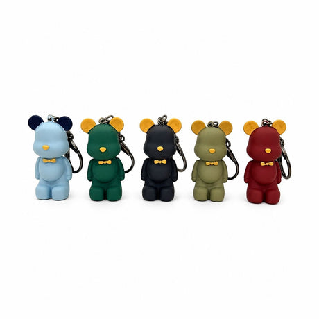 Set 12 Brelocuri Ursuleț 6 cm – Mix Culori, Accesorii pentru Chei și Ghiozdan