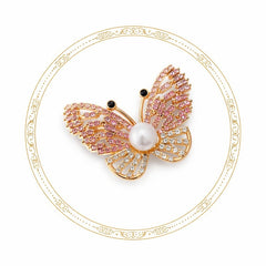 Set 12 brose Martisor, 5 cm, Fluture cu cristale, Cadou 1 Martie