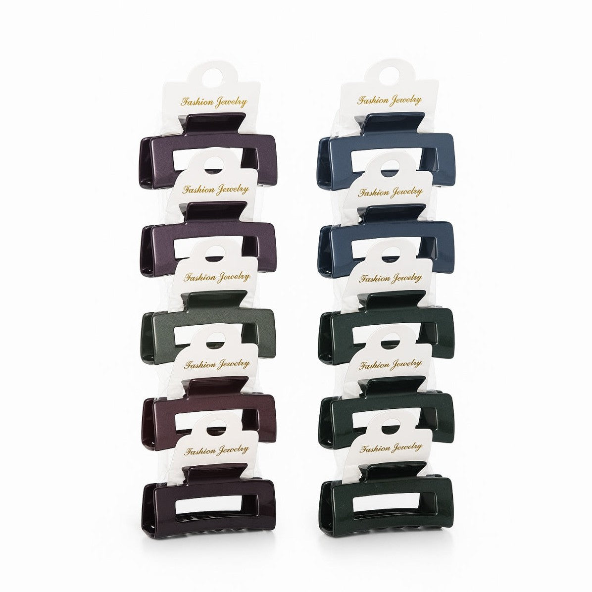 Set 12 clame par 9CM, culori inchise mix, prindere puternica, accesorii coafura